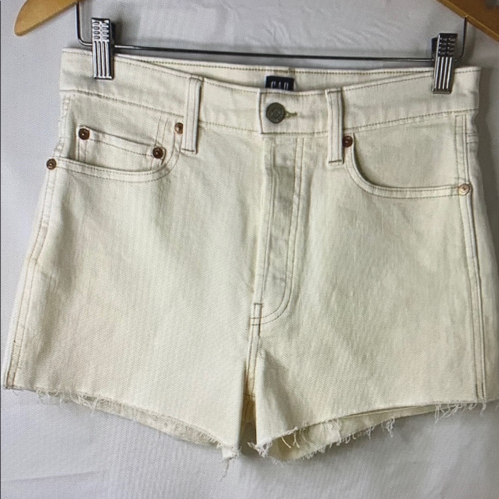 GAP Women's Cream Denim Shorts